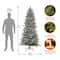 7ft. Pre-Lit Snowy Calton Pine Artificial Christmas Tree, Warm White LED Lights